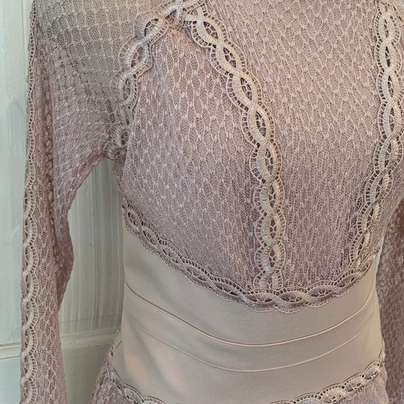 Free People Elegant Lace Long Sleeve Dress - Picture 2 of 5